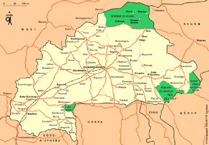 Carte du Burkina-Faso