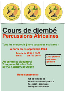 affiche cous djembé 2024-2025